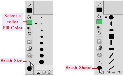 Brush Size and Brush Shape