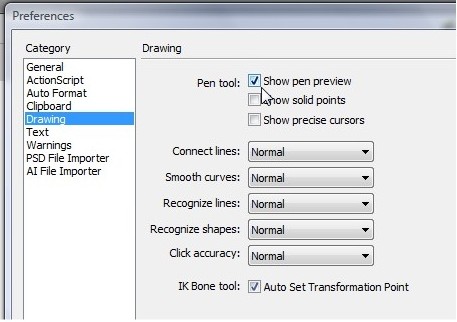 Pen Tool Preferences