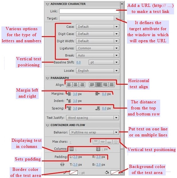 TLF text properties 2